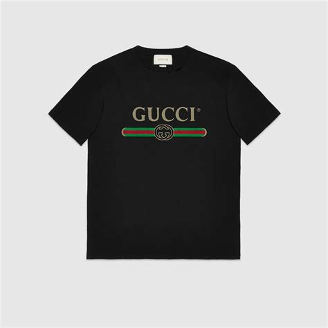 t-shirt gucci noir|gucci jersey t shirt.